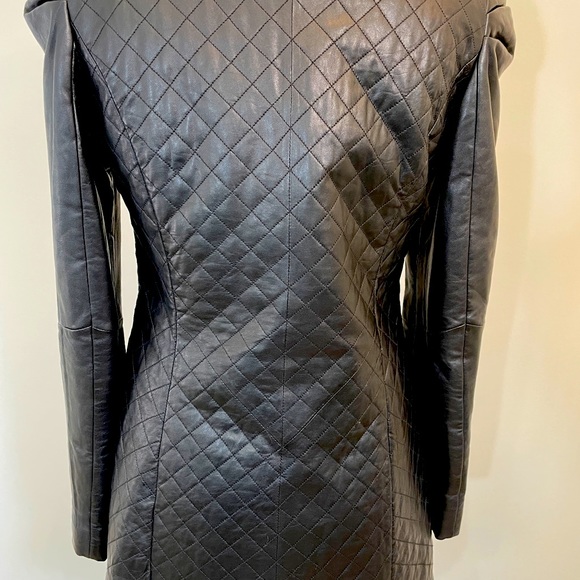 NWT Lambskin Quilted Leather Car Coat - Picture 2 of 12